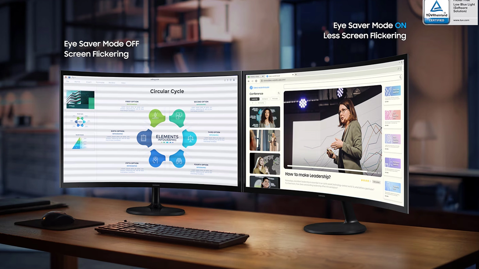 Eye Saver Mode & Λιγότερο τρεμόπαιγμα οθόνης