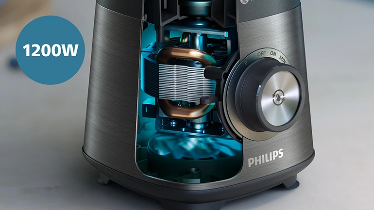 Το μοτέρ ProBlend Plus 1200 Watt αναμειγνύει τα πιο σκληρά συστατικά